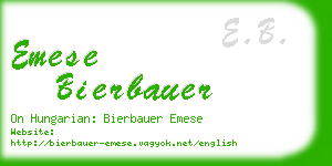 emese bierbauer business card